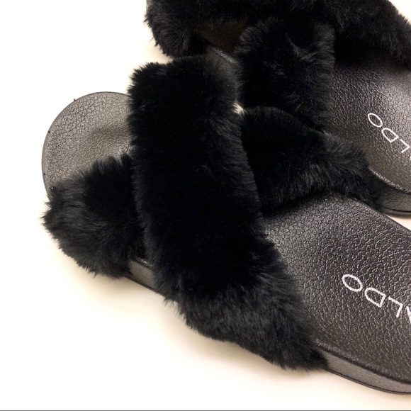🌸SALE🌸 New ALDO Fur Slides - Picture 2 of 7